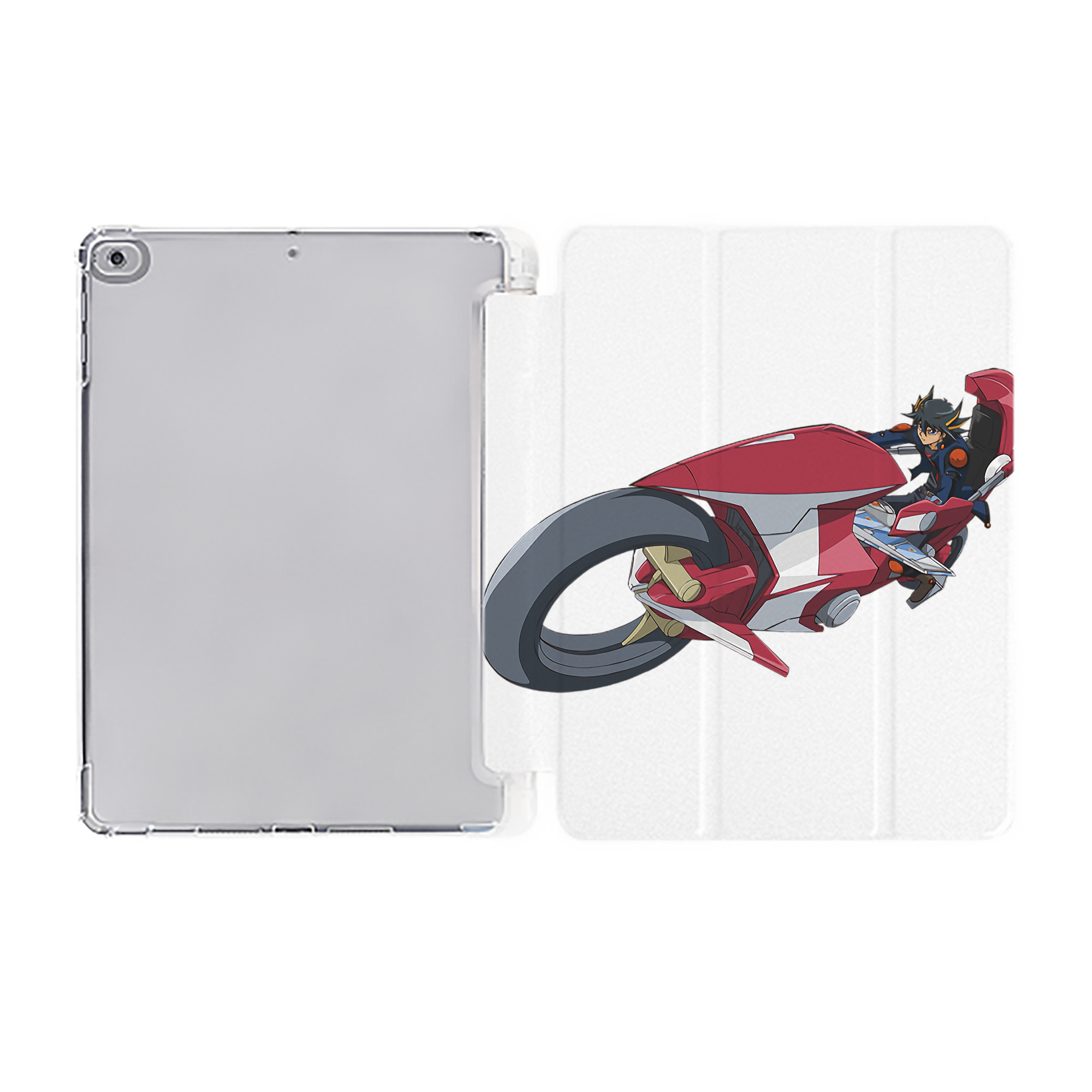 （画像用） 遊☆戯☆王 Yu-Gi-Oh! IPad ケース ペン収納付き 三つ折りスタンド PUレザー×シリコン 対応機種9.5/10.5/10.9インチ